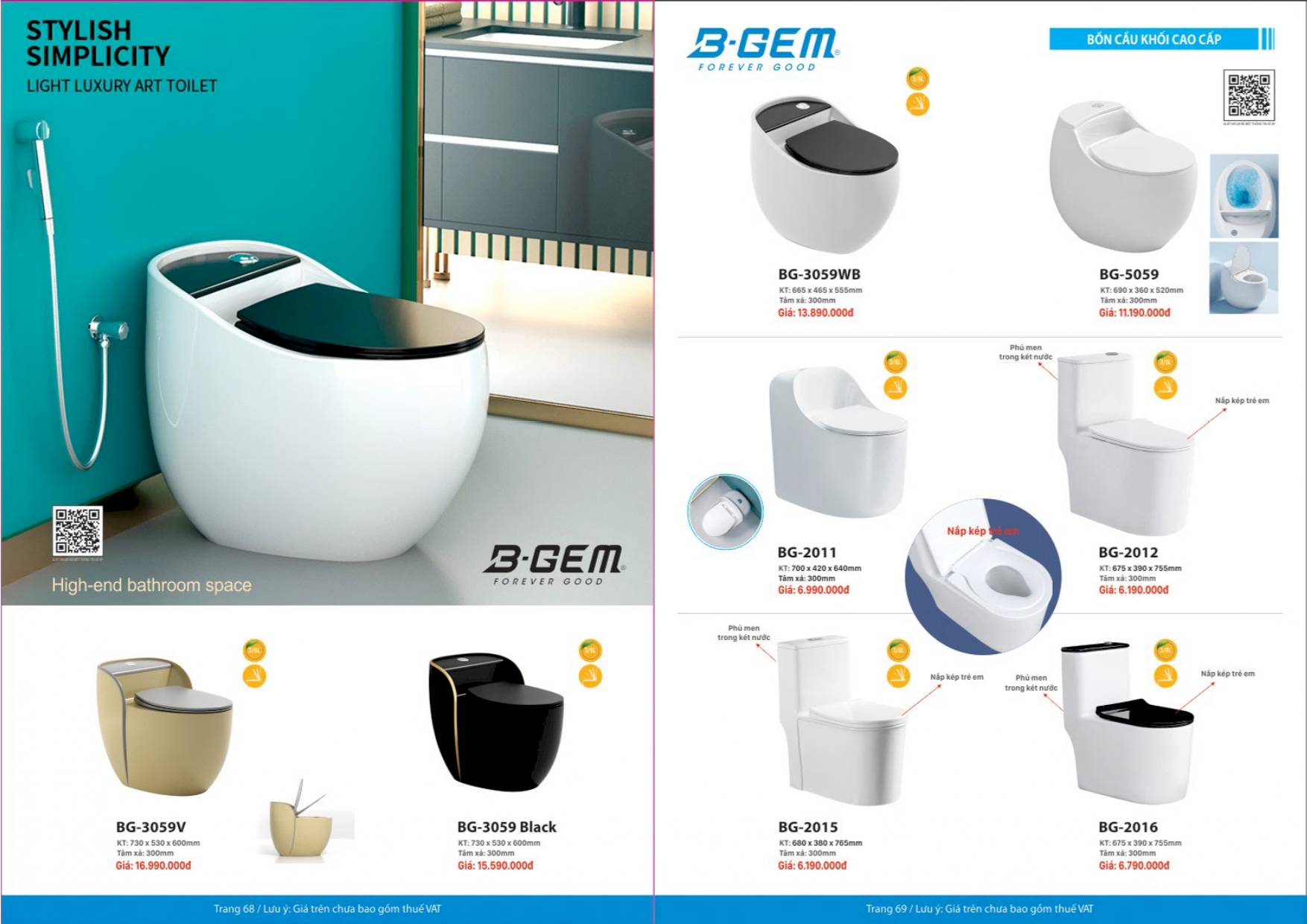 Thiết bị vệ sinh BGEM Catalogue và Bảng giá mới nhất  2024 /Page 35